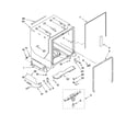 KitchenAid KUDT03FTBL0 tub and frame parts diagram