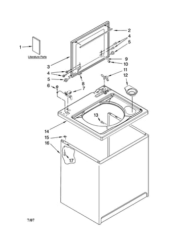 Top and cabinet parts