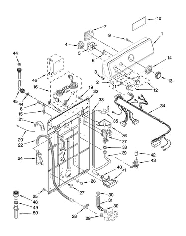 Controls and rear panel parts