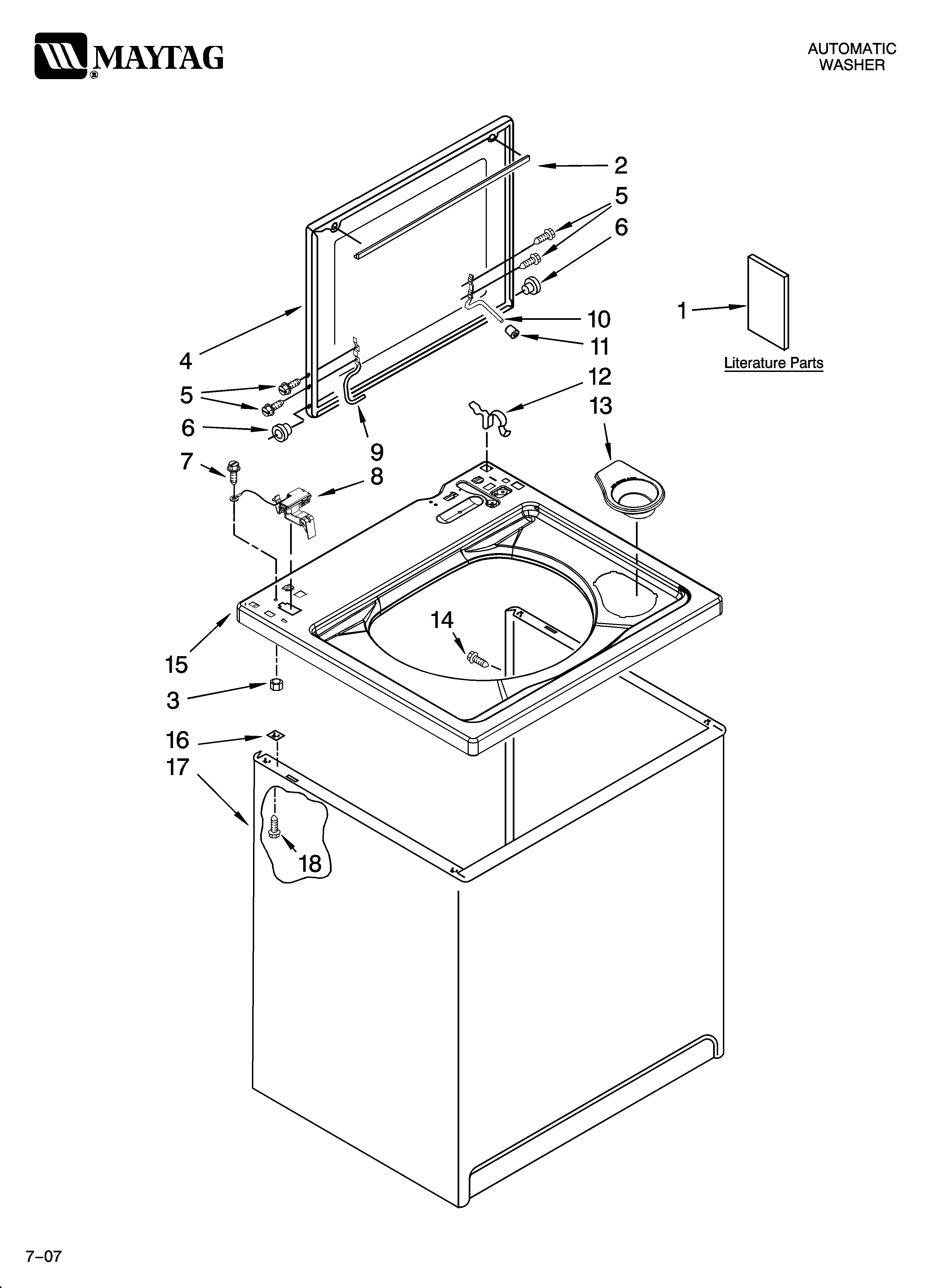 TOP AND CABINET PARTS