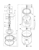 Agitator, basket and tub parts