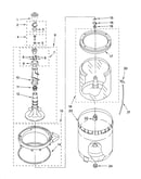 Agitator, basket and tub parts