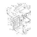 Amana 7MNTE1000TQ0 controls and rear panel parts diagram