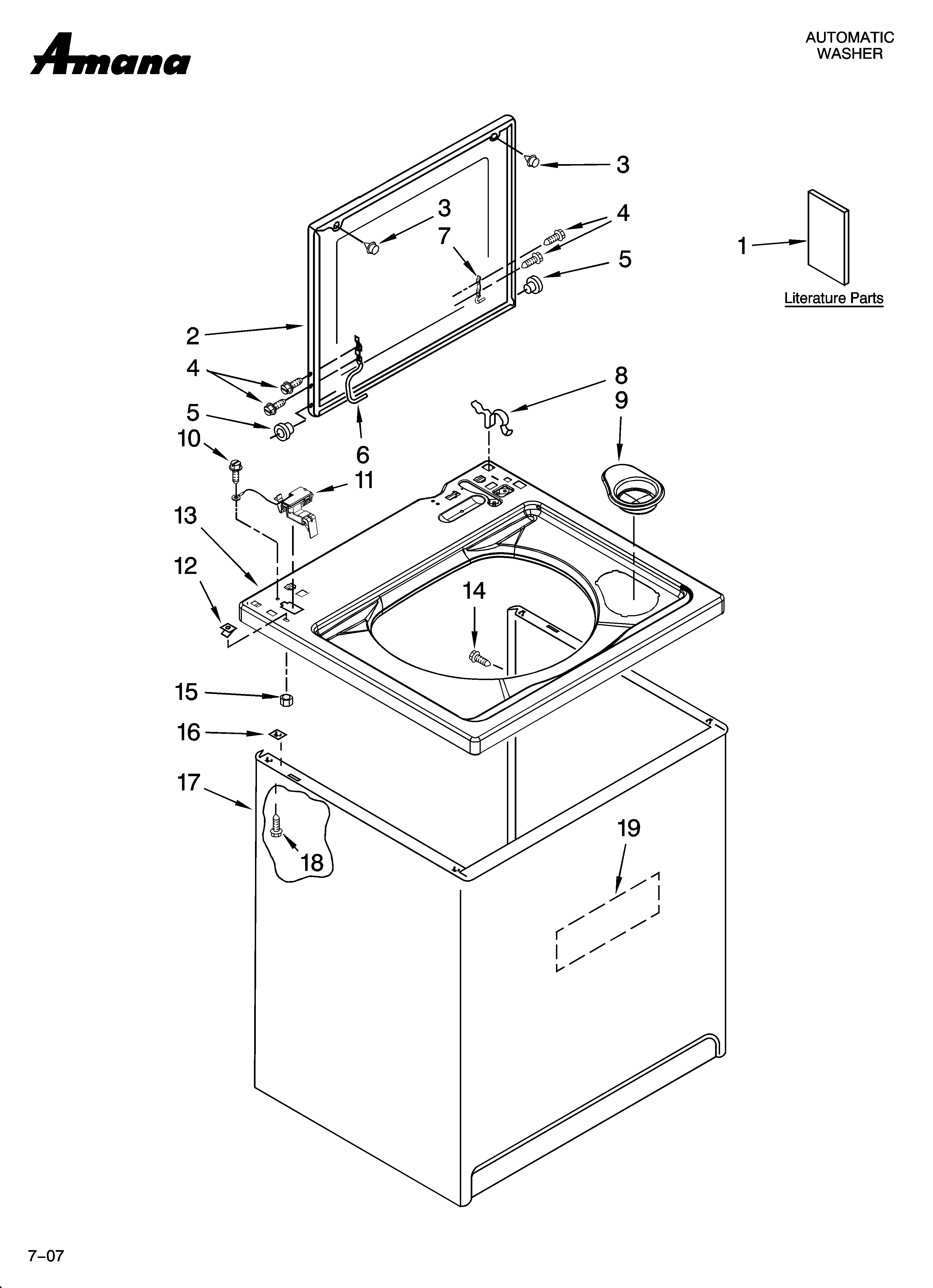 Top and cabinet parts