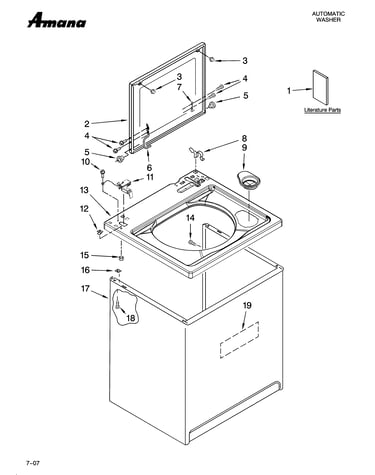 Top and cabinet parts