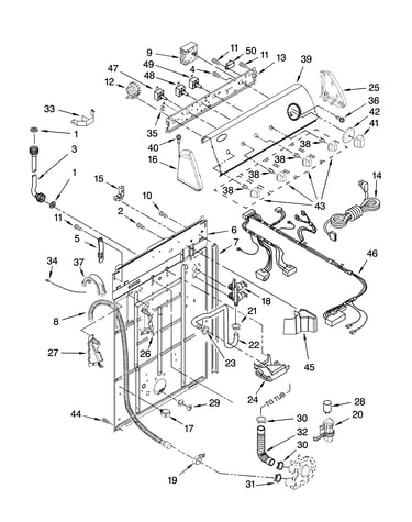 Controls and rear panel parts