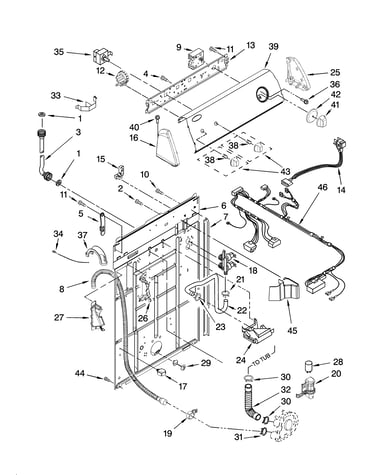 Controls and rear panel parts