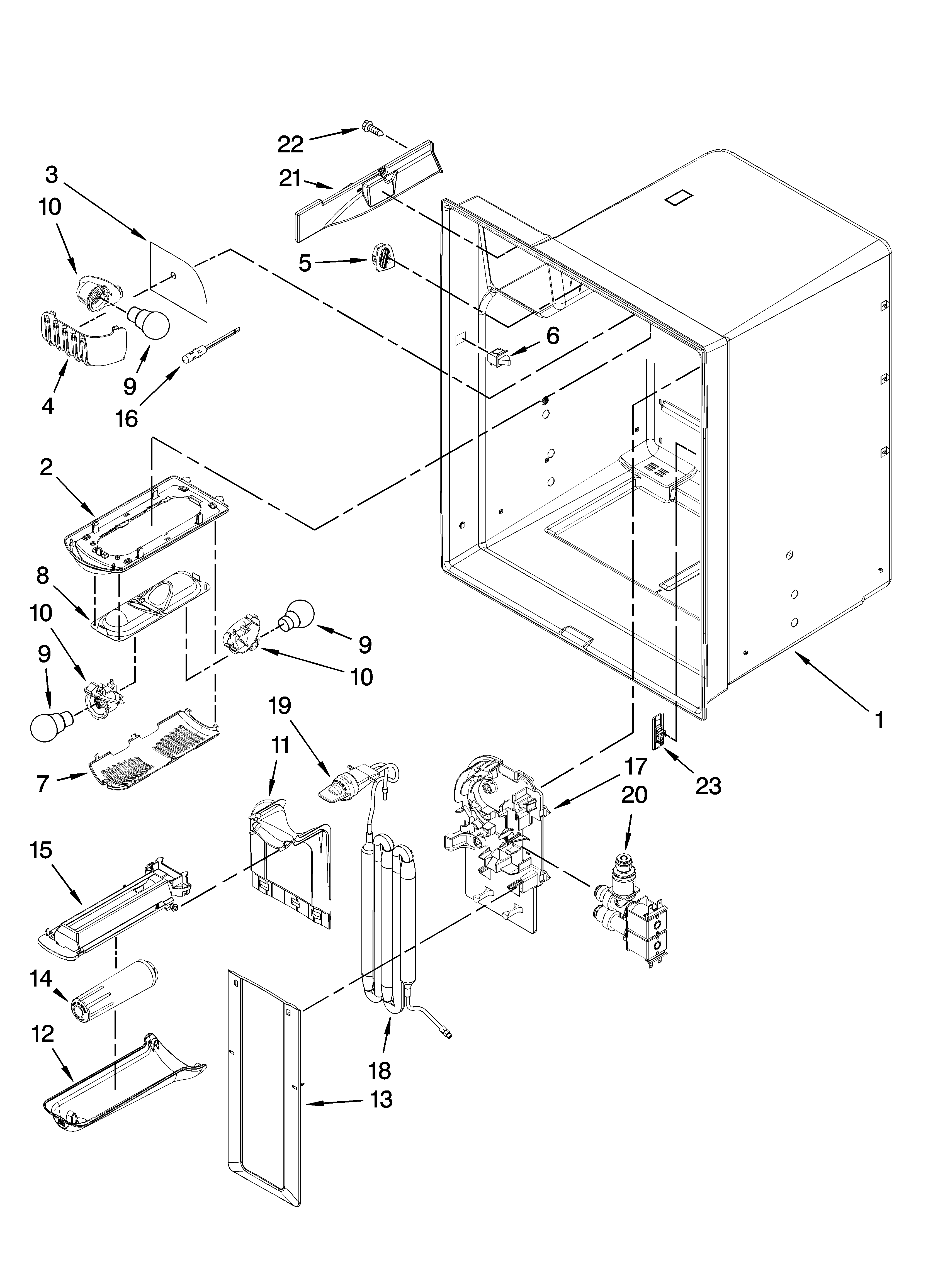 Refrigerator liner parts