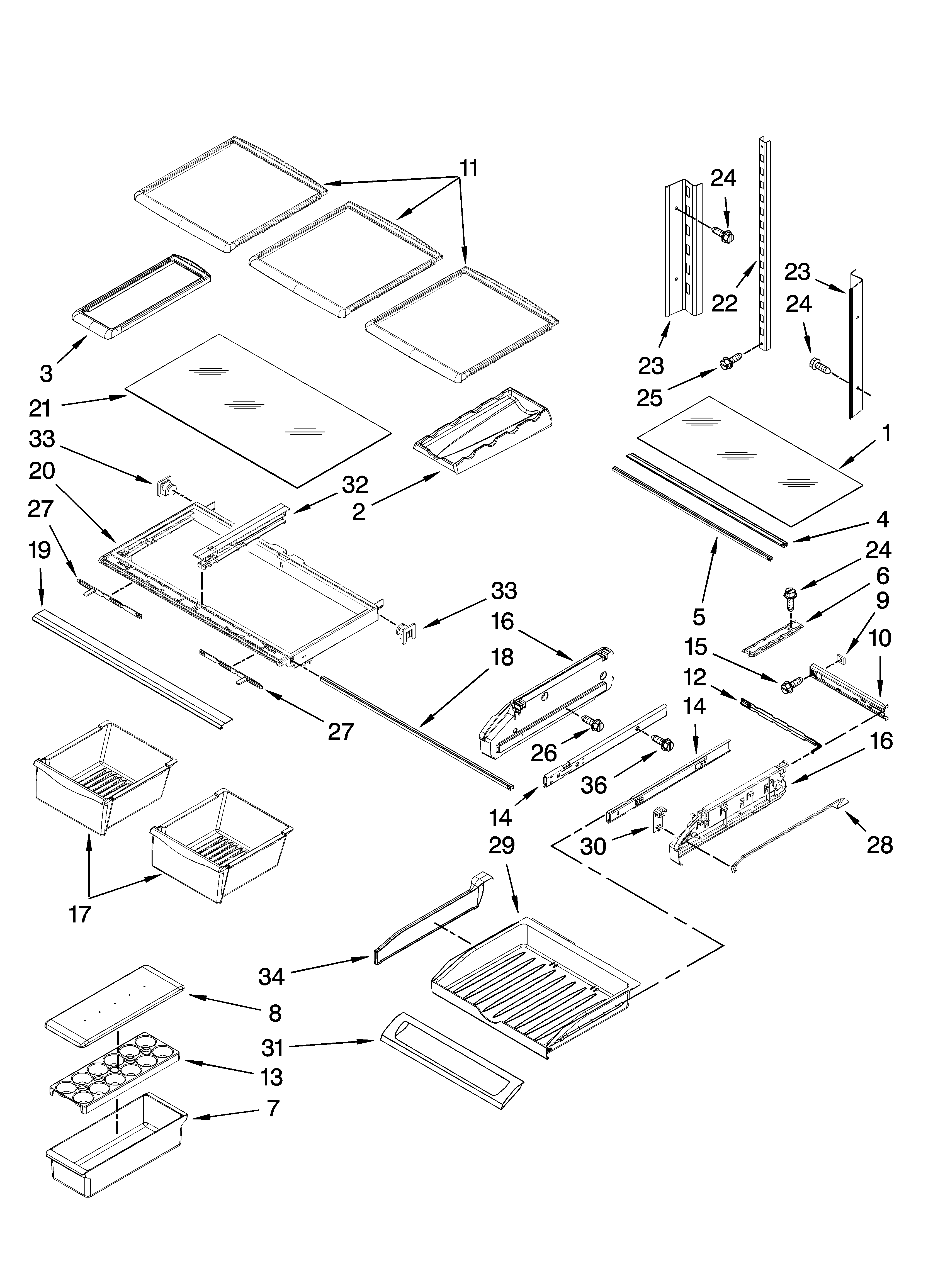 Shelf parts