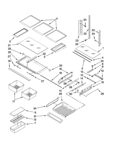 Shelf parts