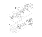 Amana AFI2538AEW00 motor and ice container parts diagram
