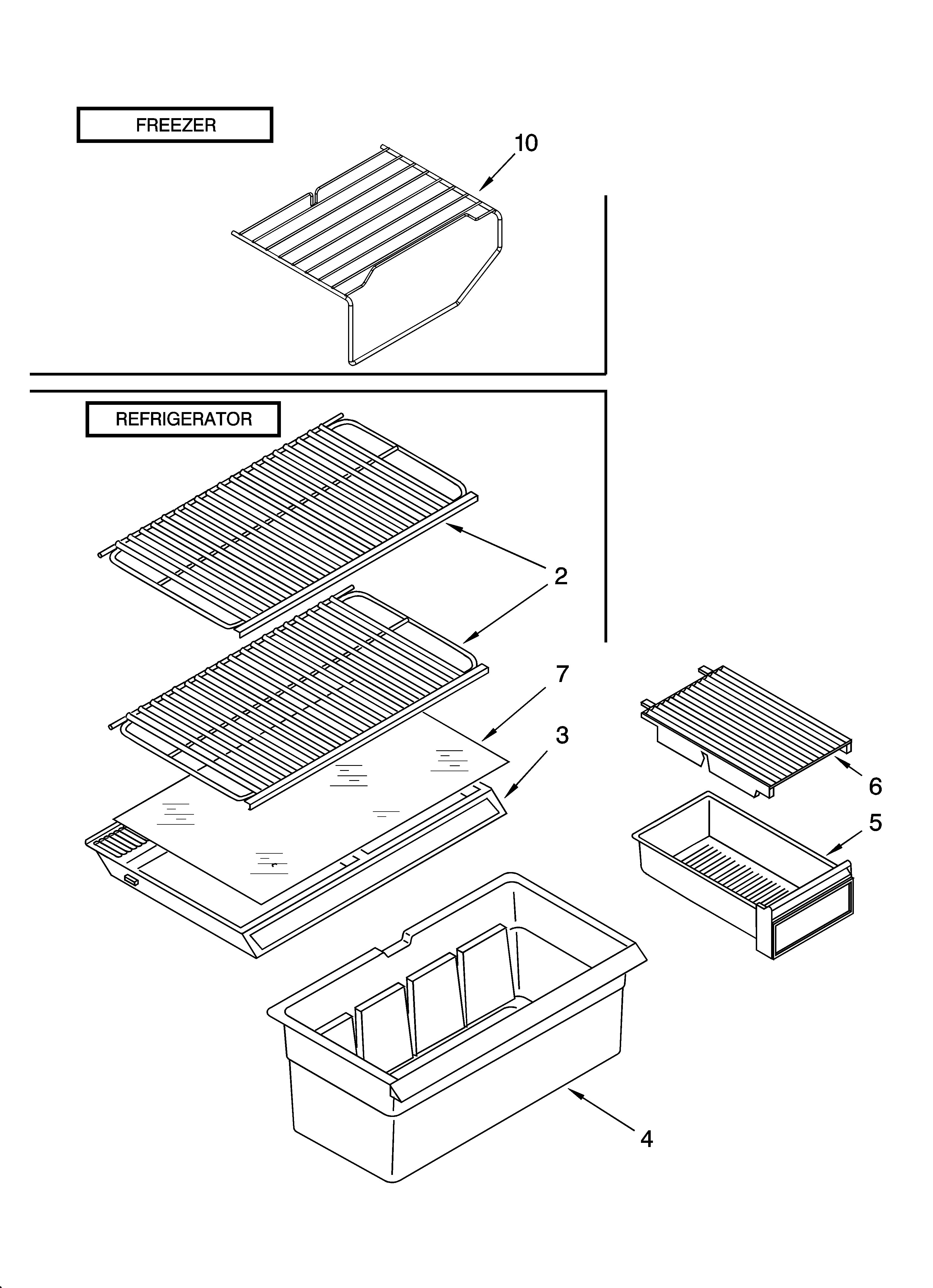 Shelf parts, optional parts