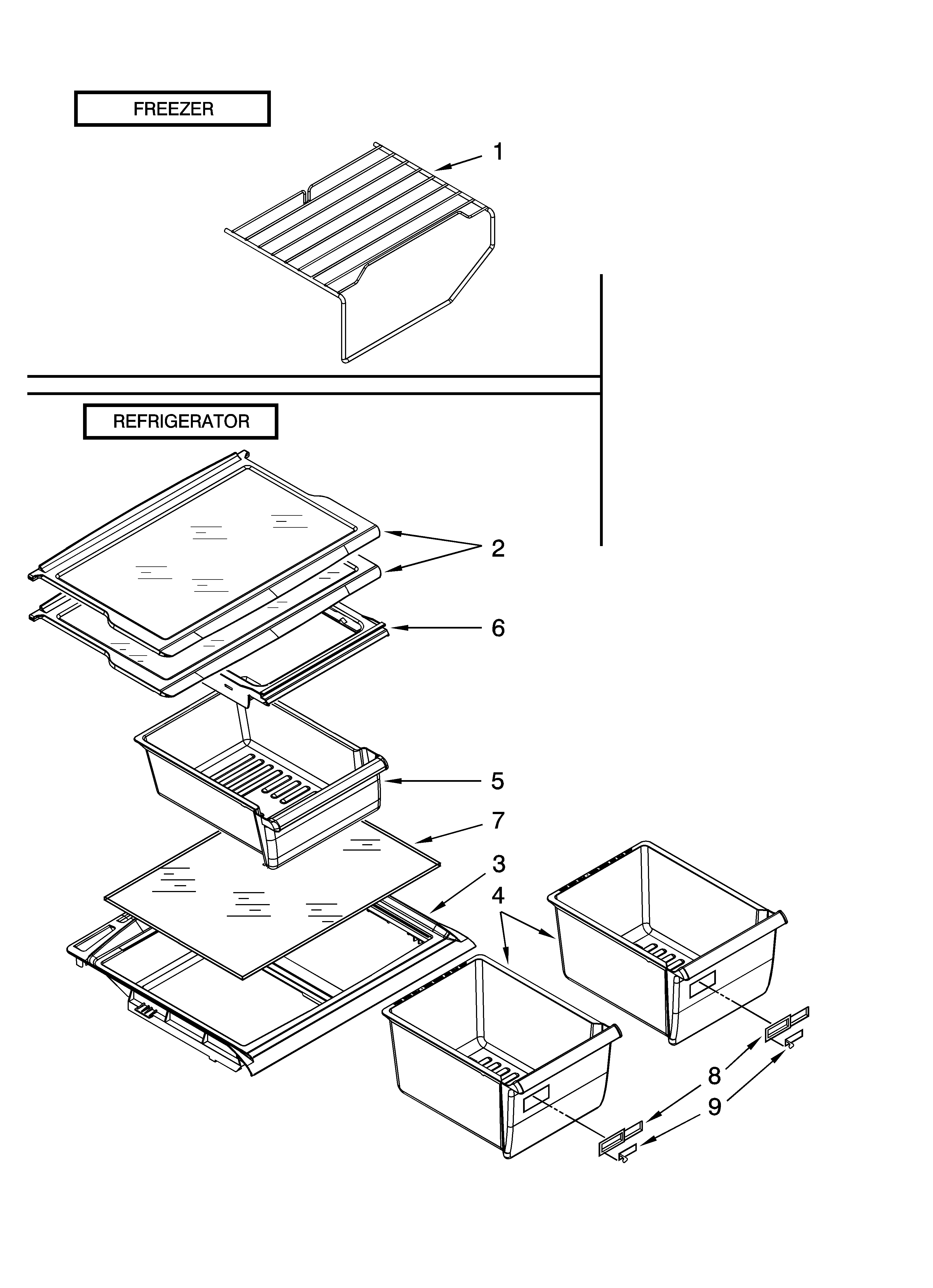 Shelf parts, optional parts
