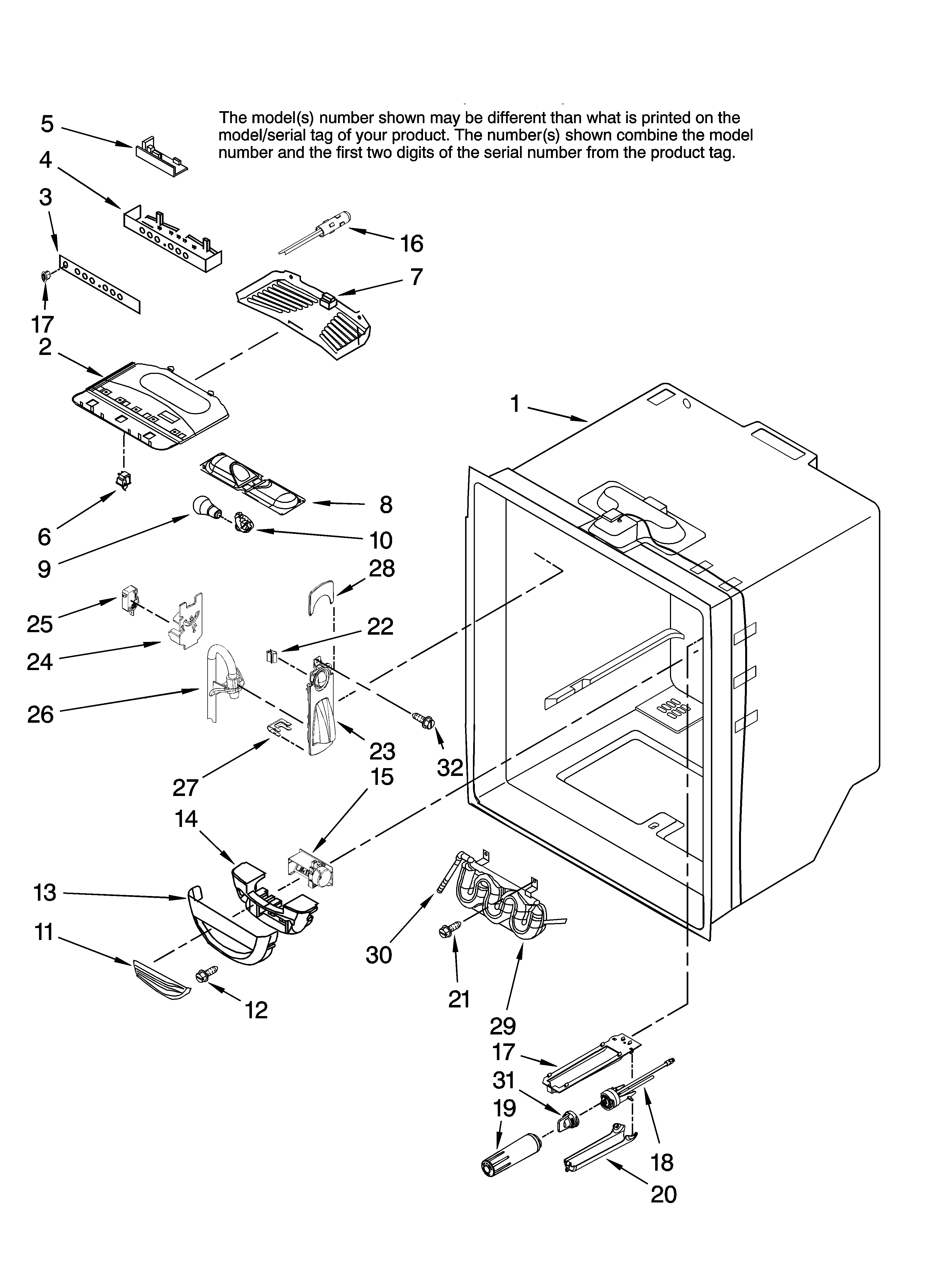 Refrigerator liner parts