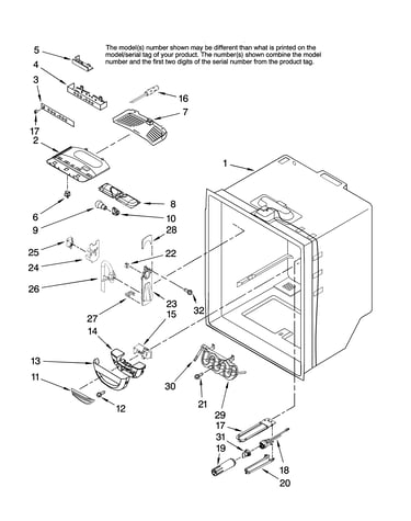 Refrigerator liner parts