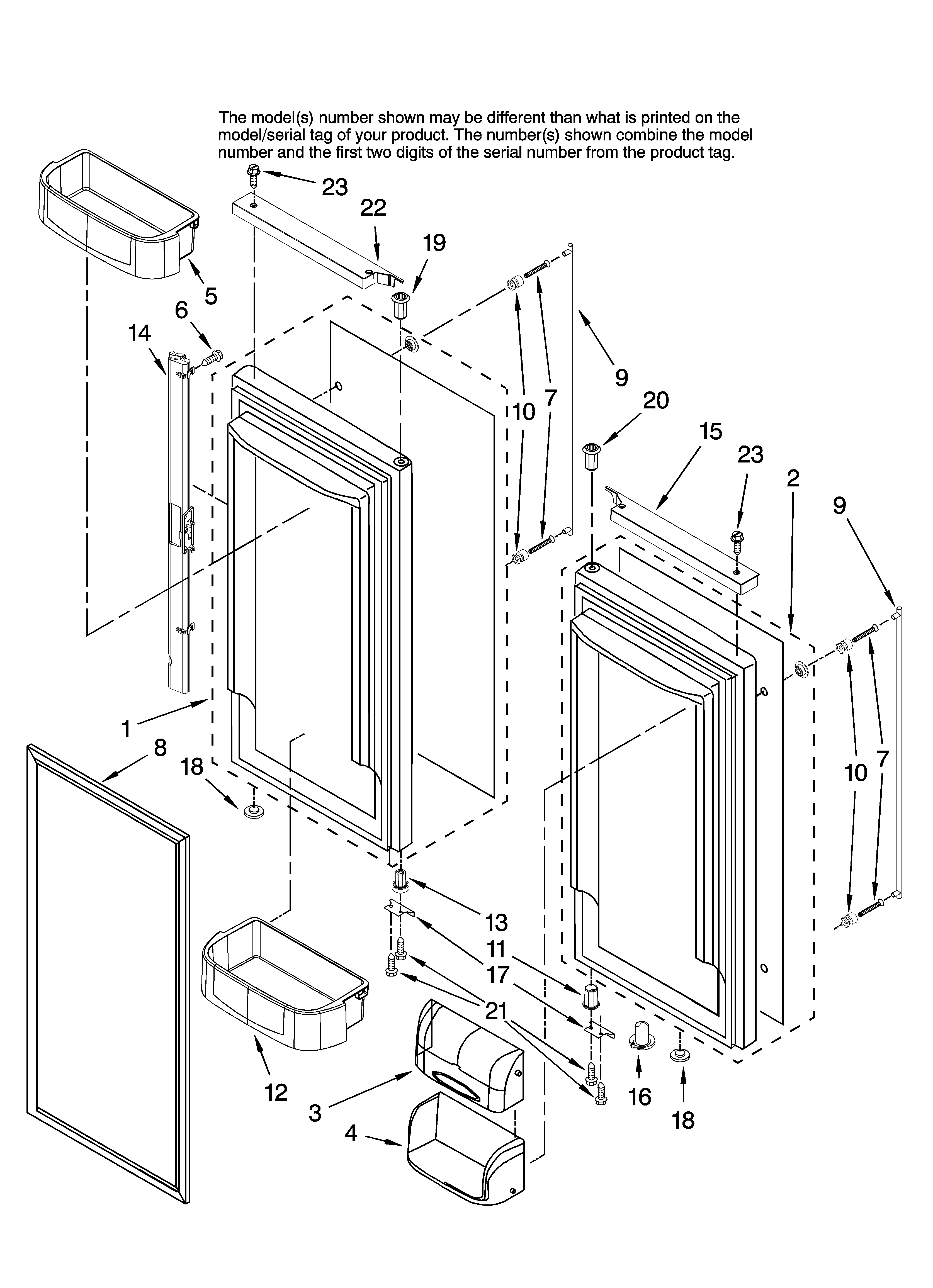 Refrigerator door parts