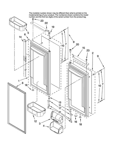 Refrigerator door parts