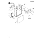 Maytag MDB3601BWQ0 frame and console parts diagram