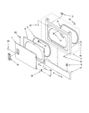 Dryer front panel and door parts