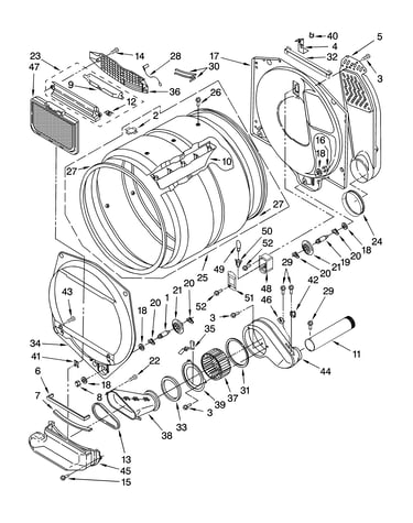 Dryer bulkhead parts