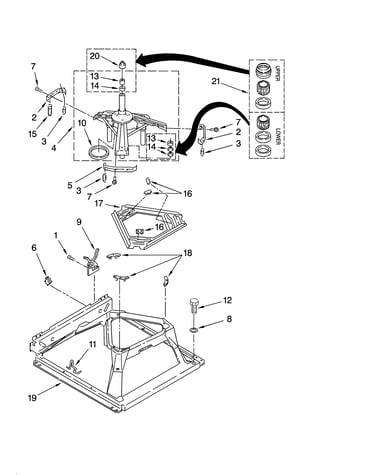 Machine base parts