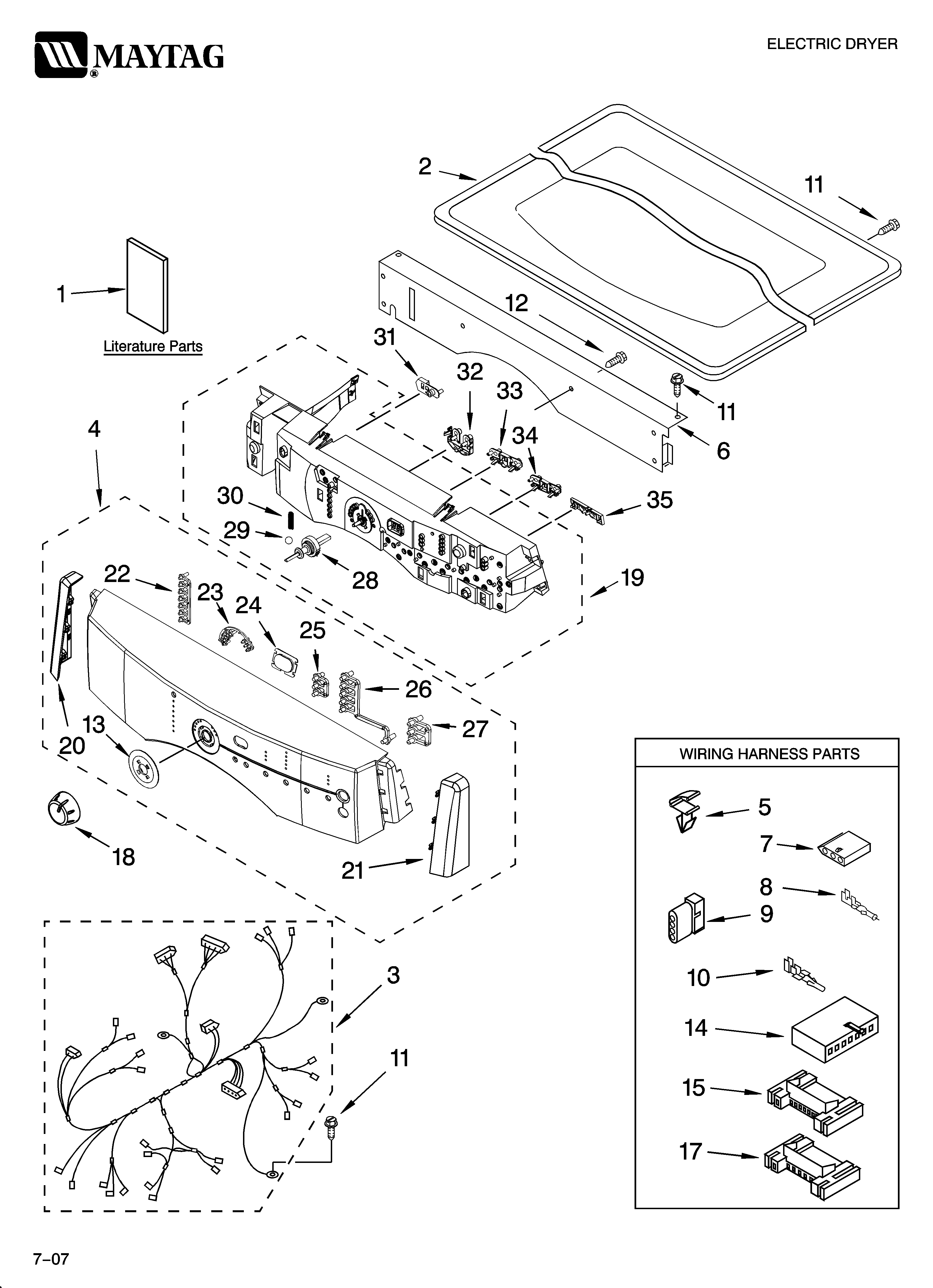 Top and console parts