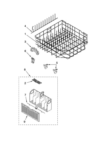 Lower rack parts, optional parts (not included)