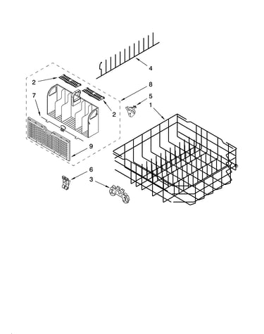 Lower rack parts, optional parts (not included)