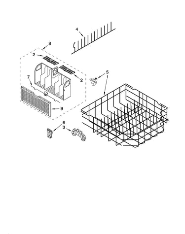 Lower rack parts, optional parts (not included)