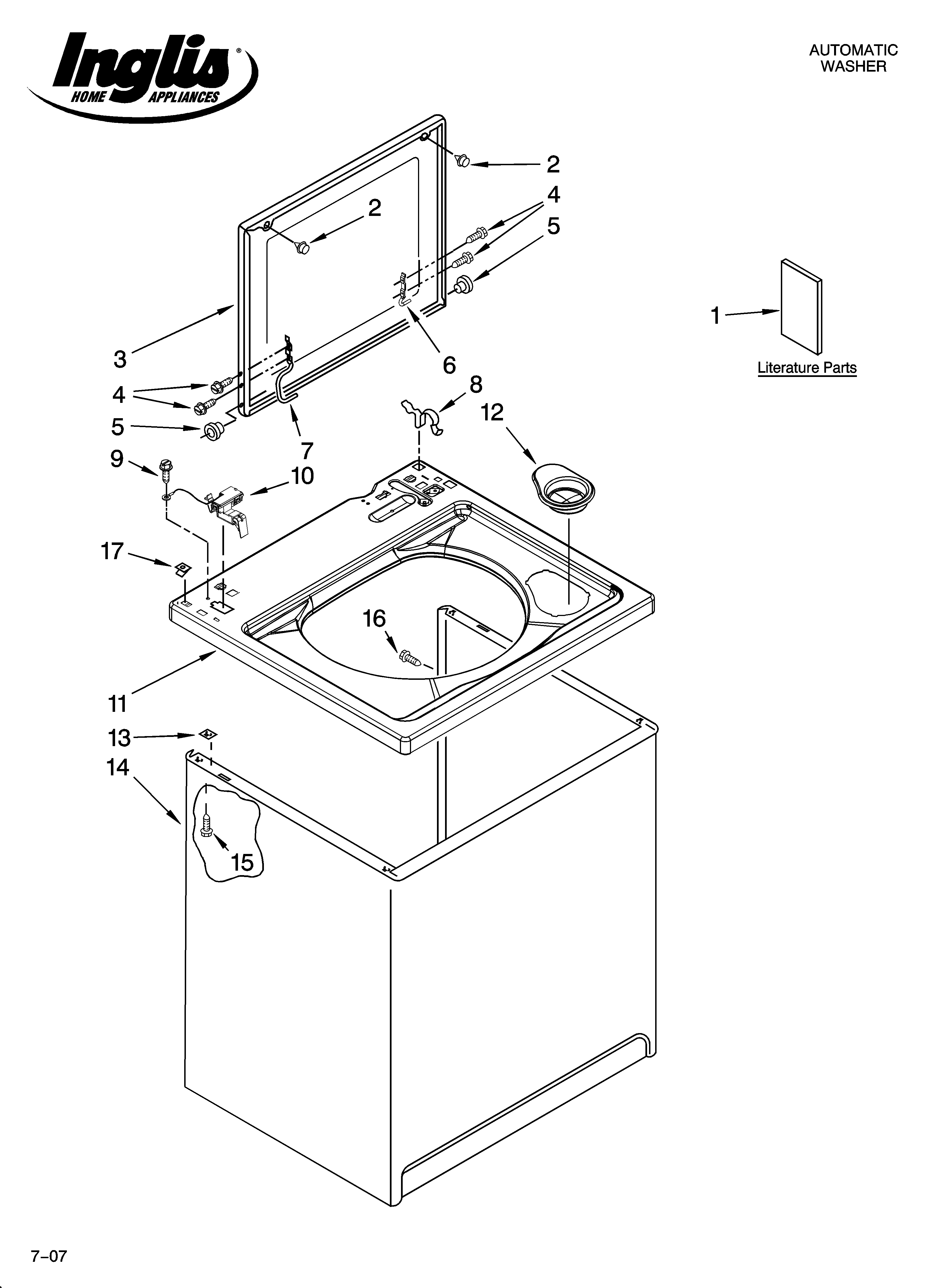 Top and cabinet parts