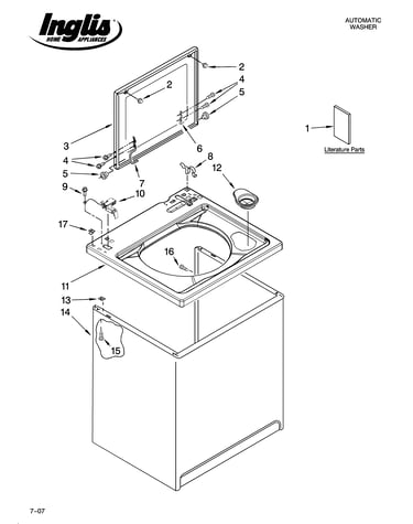 Top and cabinet parts