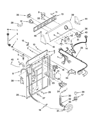 Controls and rear panel parts