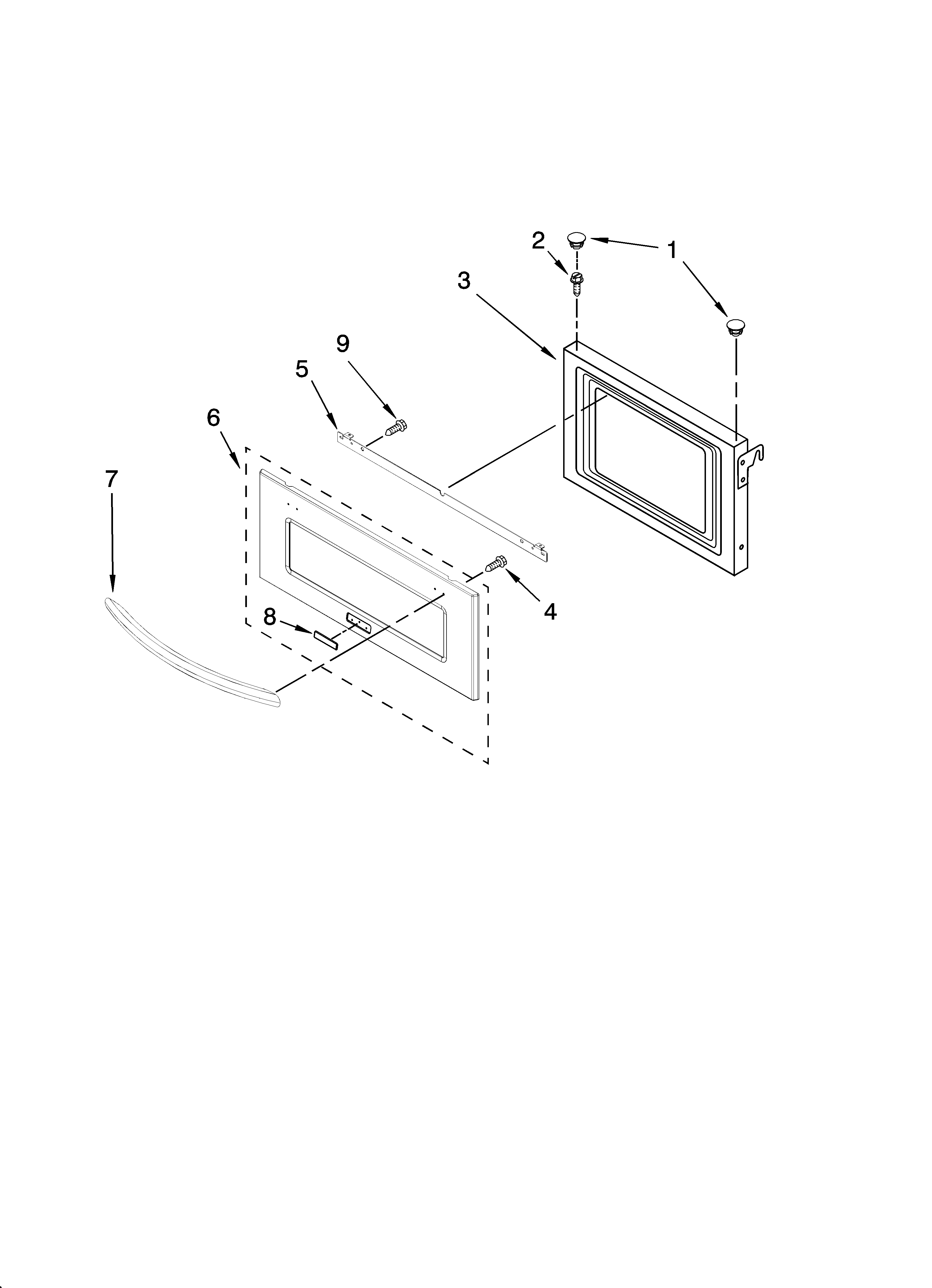 Microwave door parts