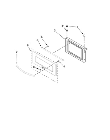 Microwave door parts