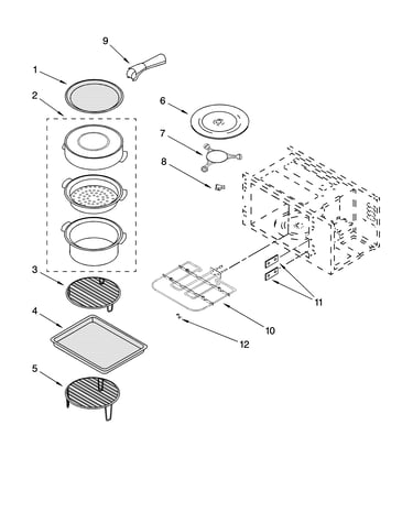 Internal microwave parts, optional parts