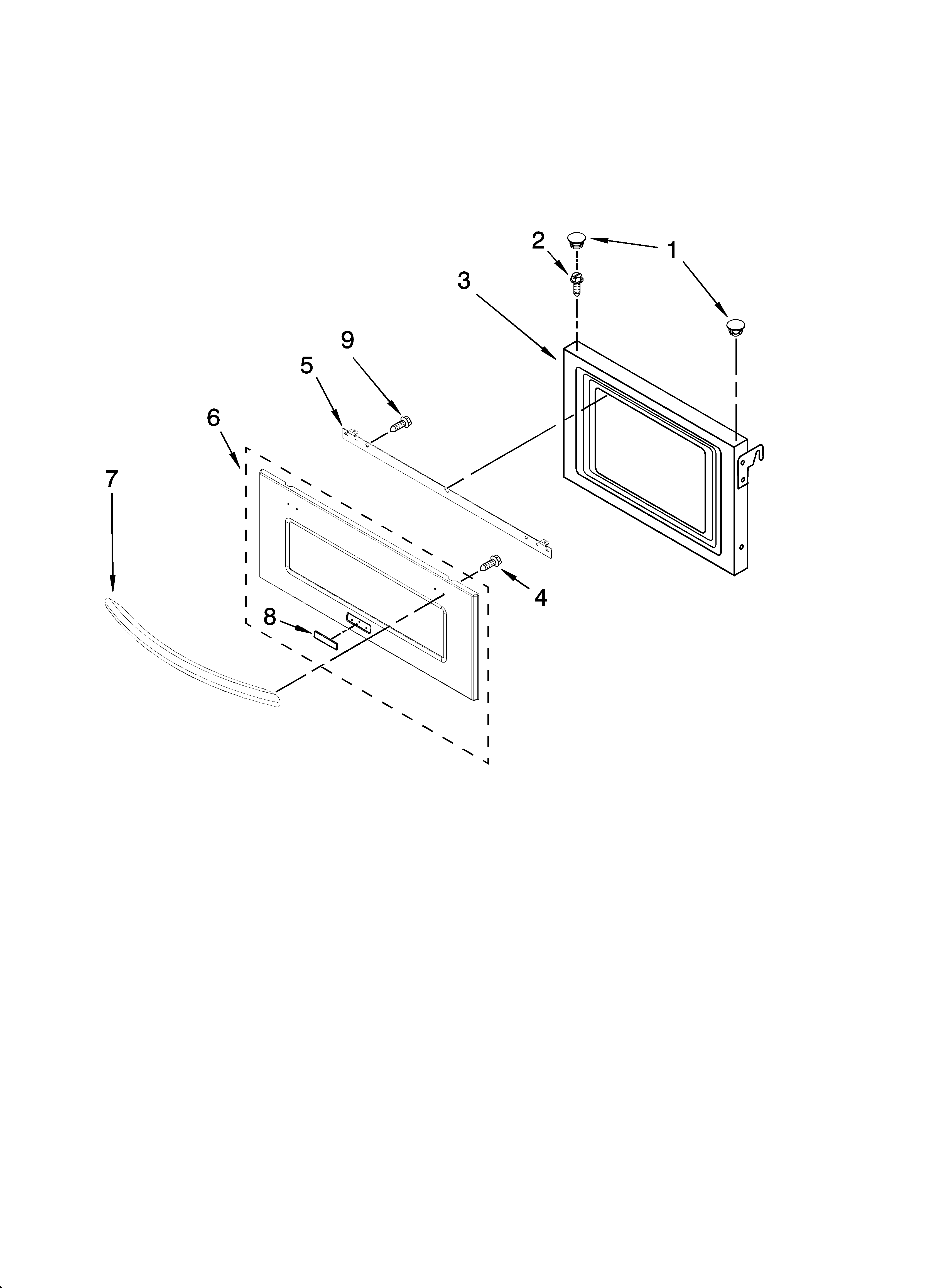 Microwave door parts