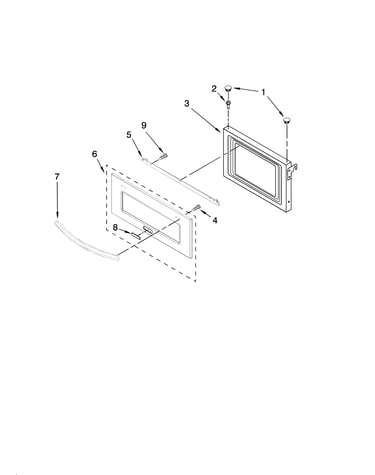 Microwave door parts