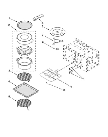 Internal microwave parts, optional parts