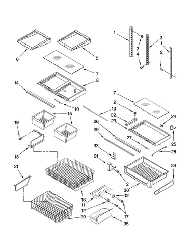 Shelf parts