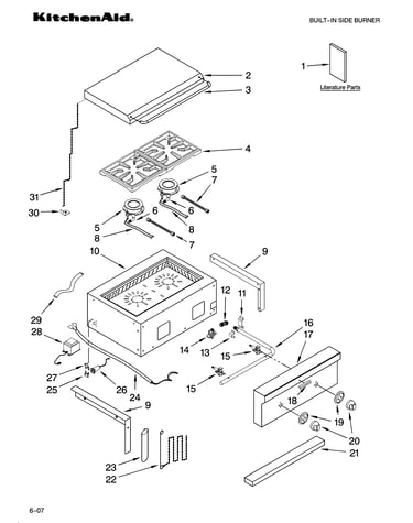 Side burner parts