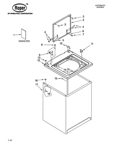 Top and cabinet parts