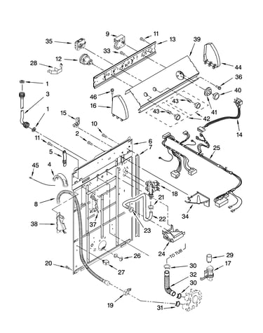 Controls and rear panel parts