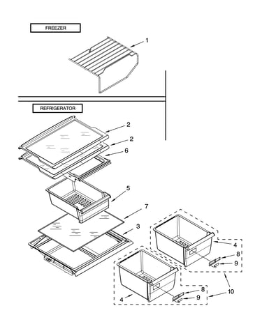Shelf parts, optional parts