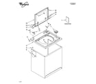 Whirlpool WTW5400TQ0 top and cabinet parts diagram