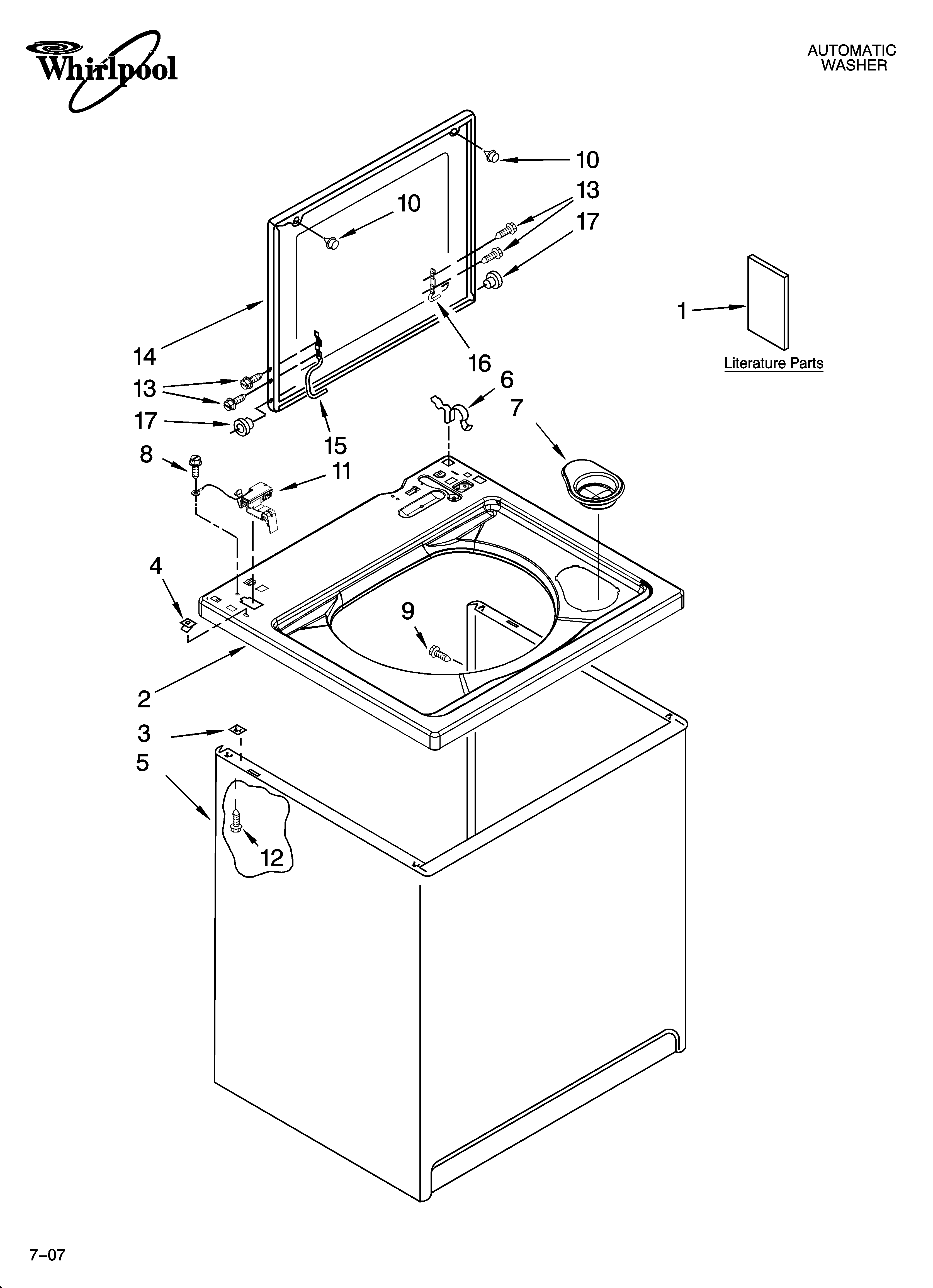 Top and cabinet parts