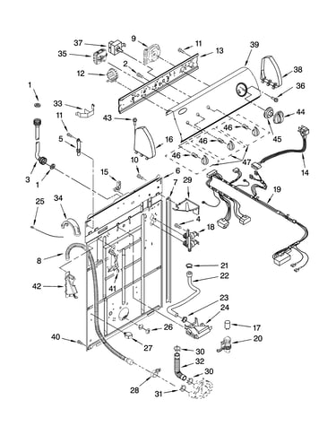 Controls and rear panel parts