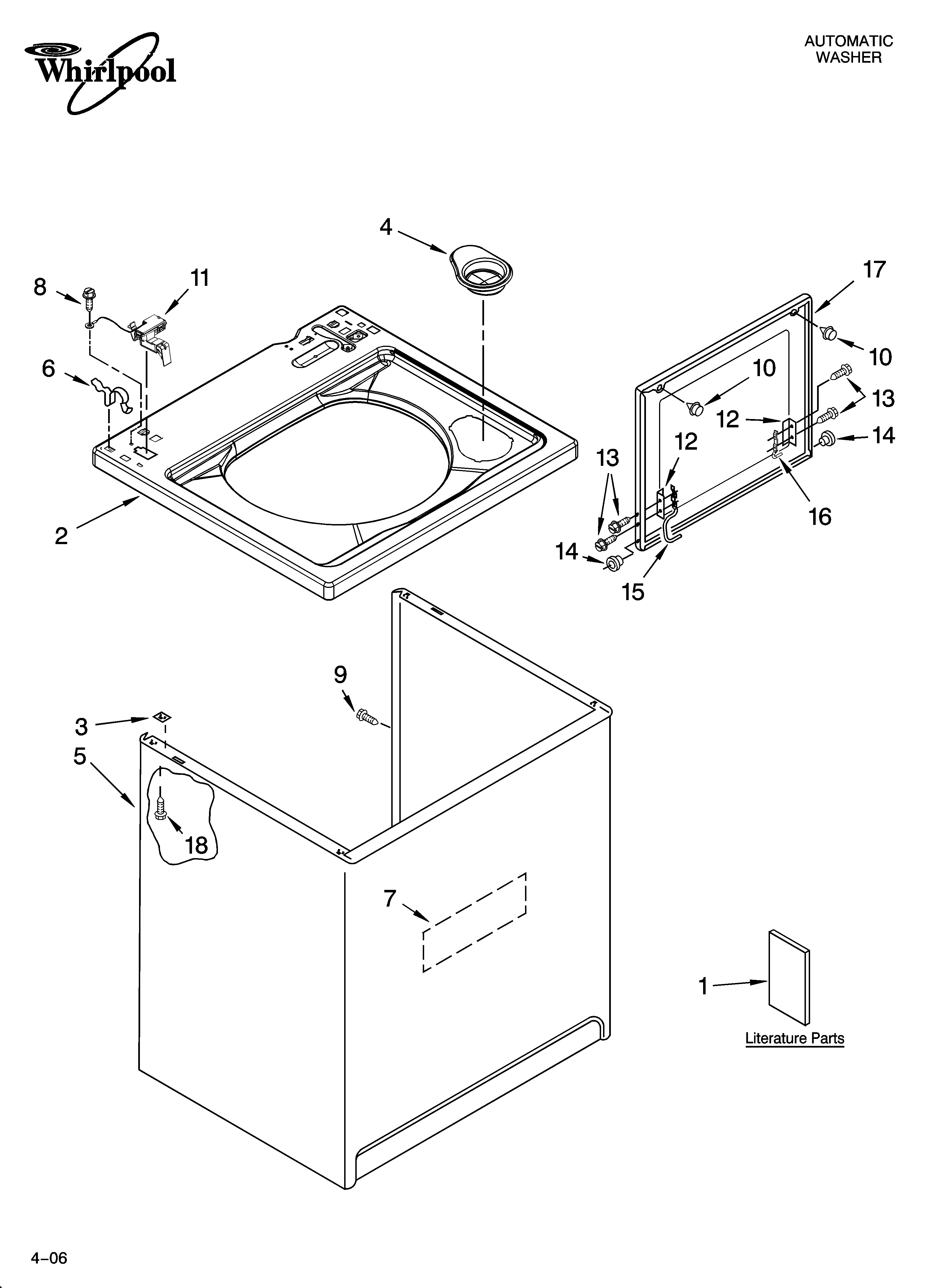 Top and cabinet parts
