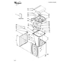 Whirlpool WTW6700TW0 top and cabinet parts diagram
