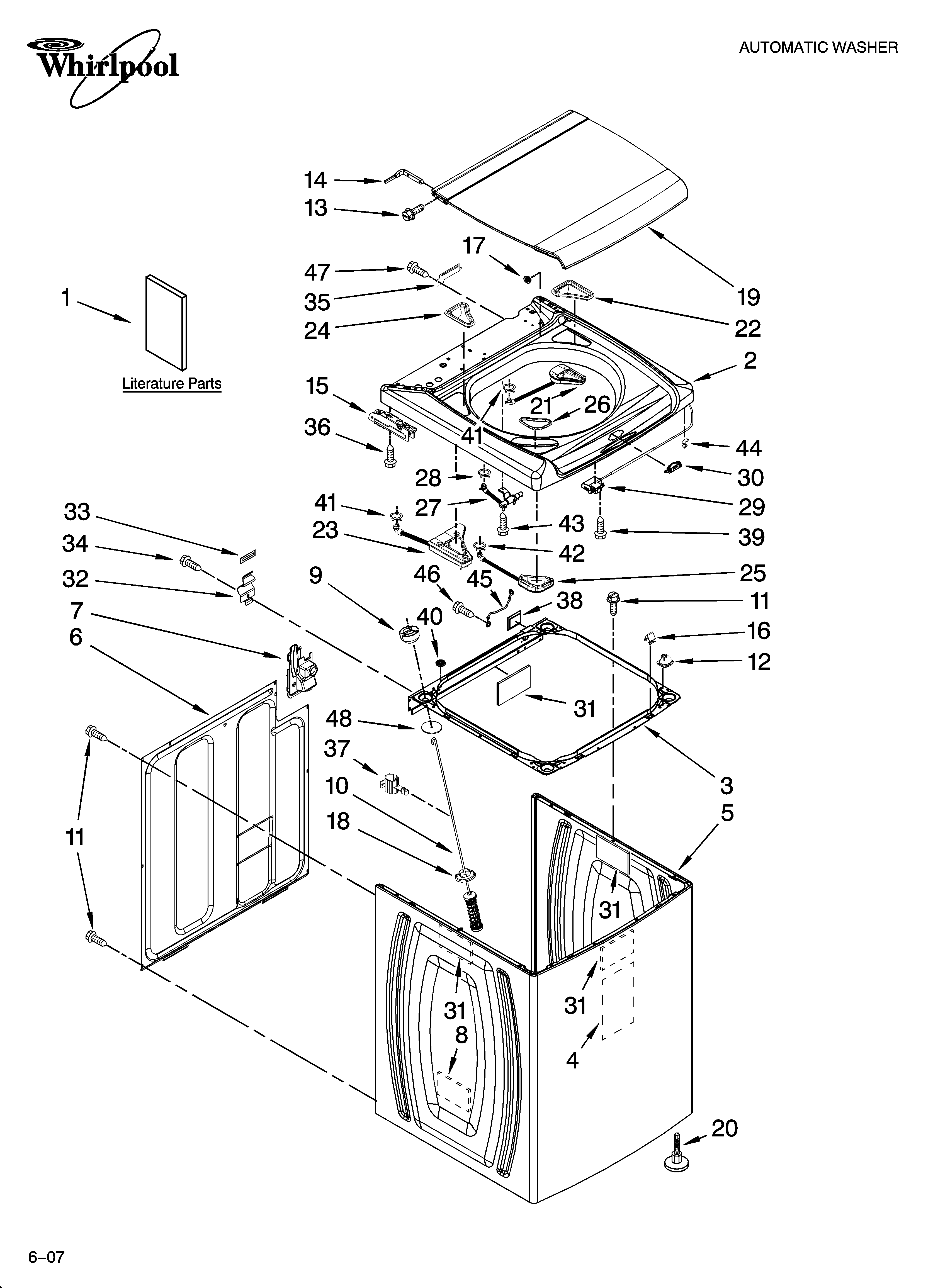 Top and cabinet parts
