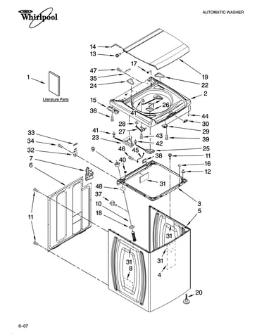 Top and cabinet parts